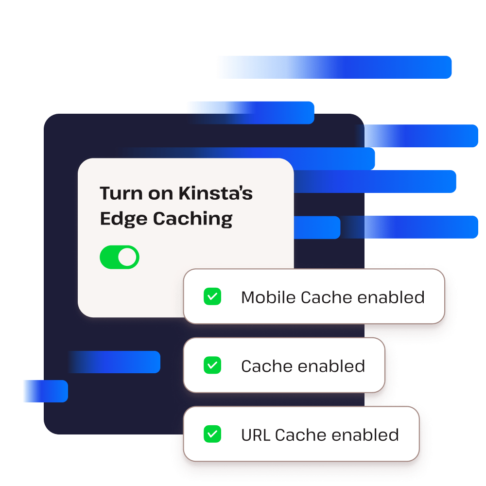 Illustration representing enabling edge caching